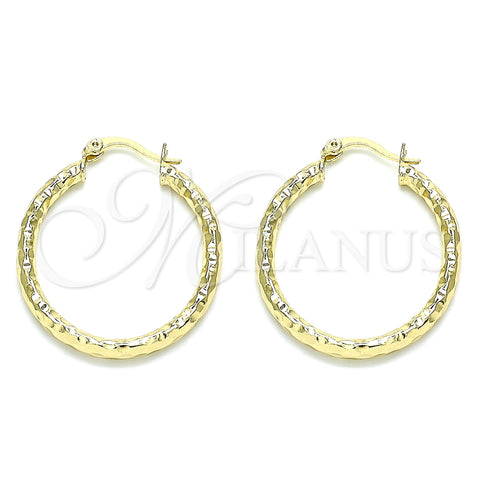 Argolla Mediana 02.213.0263.30 Oro Laminado, Diamantado, Tono Dorado