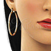Argolla Grande 02.213.0159.1.50 Oro Laminado, Diamantado, Tres Tonos
