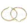 Argolla Grande 02.213.0159.1.50 Oro Laminado, Diamantado, Tres Tonos