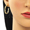 Arete Dormilona 02.341.0113 Oro Laminado, Diseño de Estrella, con Blanca Micro Pave, Pulido, Tono Dorado