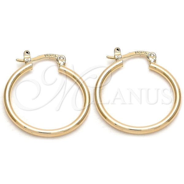 Argolla Pequeña 02.58.0020.20 Oro Laminado, Pulido, Tono Dorado