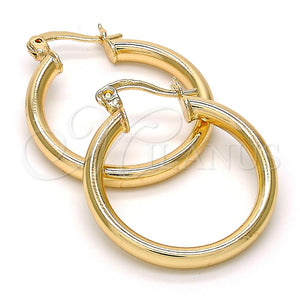 Argolla Pequeña 02.58.0021.20 Oro Laminado, Pulido, Tono Dorado