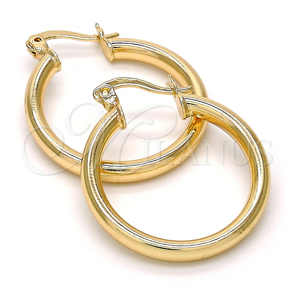 Argolla Pequeña 02.58.0021.20 Oro Laminado, Pulido, Tono Dorado