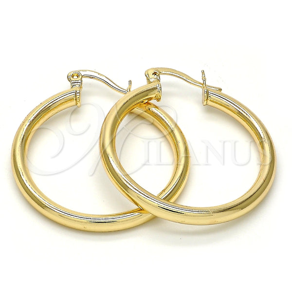 Argolla Pequeña 02.58.0021.25 Oro Laminado, Pulido, Tono Dorado