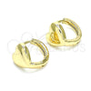 Argolla Huggie 02.213.0272.12 Oro Laminado, Diseño de Corazón, Pulido, Tono Dorado