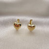 Argolla Huggie 02.213.0272.12 Oro Laminado, Diseño de Corazón, Pulido, Tono Dorado