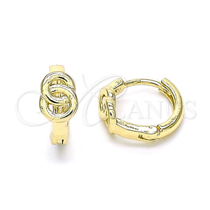 Argolla Huggie 02.213.0274.12 Oro Laminado, Pulido, Tono Dorado