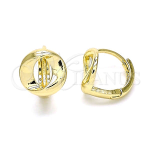 Argolla Huggie 02.213.0281.12 Oro Laminado, Pulido, Tono Dorado