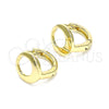 Argolla Huggie 02.213.0282.12 Oro Laminado, Pulido, Tono Dorado