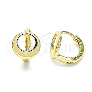 Argolla Huggie 02.213.0282.12 Oro Laminado, Pulido, Tono Dorado