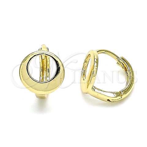 Argolla Huggie 02.213.0282.12 Oro Laminado, Pulido, Tono Dorado