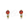 Argolla Huggie 02.213.0287.12 Oro Laminado, con Multicolor Zirconia Cubica, Pulido, Tono Dorado