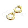 Argolla Huggie 02.213.0288.10 Oro Laminado, con Multicolor Zirconia Cubica, Pulido, Tono Dorado