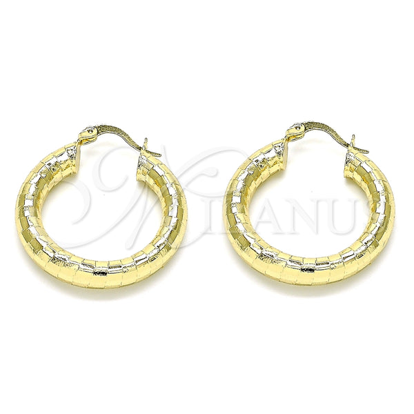Argolla Mediana 02.213.0310.30 Oro Laminado, Diamantado, Tono Dorado