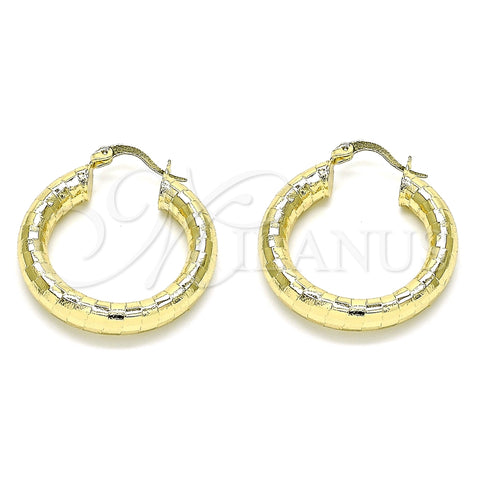 Argolla Mediana 02.213.0310.30 Oro Laminado, Diamantado, Tono Dorado