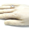 Anillo de Hombre 01.266.0045.11 Oro Laminado, con Blanca Zirconia Cubica and Blanca Micro Pave, Pulido, Tono Dorado (Size 11)