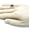 Anillo de Hombre 01.266.0046.2.10 Oro Laminado, con Negro Zirconia Cubica and Blanca Micro Pave, Pulido, Tono Dorado (Size 10)