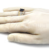 Anillo de Hombre 01.266.0046.3.11 Oro Laminado, con Zafiro Azul Zirconia Cubica and Blanca Micro Pave, Pulido, Tono Dorado (Size 11)