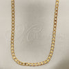 Gargantilla Basica 04.58.0021.22 Oro Laminado, Pulido, Tono Dorado (100 Gauge, 03 MM Thickness, 22 Inches Length)