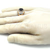 Anillo de Hombre 01.266.0047.2.12 Oro Laminado, con Negro Zirconia Cubica and Blanca Micro Pave, Pulido, Tono Dorado (Size 12)