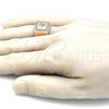 Anillo de Hombre 01.266.0049.12 Oro Laminado, con Blanca Zirconia Cubica and Blanca Micro Pave, Pulido, Tono Dorado (Size 12)
