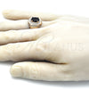 Anillo de Hombre 01.266.0050.2.10 Oro Laminado, con Negro Zirconia Cubica and Blanca Micro Pave, Pulido, Tono Dorado (Size 10)