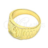Anillo de Hombre 01.380.0010.11 Oro Laminado, Diseño de Guadalupe, Pulido, Tono Dorado (Size 11)