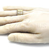 Anillo de Hombre 01.380.0010.12 Oro Laminado, Diseño de Guadalupe, Pulido, Tono Dorado (Size 12)