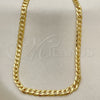 Gargantilla Basica 04.213.0237.20 Oro Laminado, Diseño de Cubana, Pulido, Tono Dorado (Calibre 100, Grosor 04.3 MM, 20 Pulgadas de Largo)