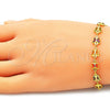 Pulsera Elegante 03.386.0012.08 Oro Laminado, Diseño de Mariposa, con Multicolor Cristal, Pulido, Tono Dorado (07 MM Thickness, 8 Inches Length)