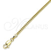 Pulsera Básica 04.213.0095.07 Oro Laminado, Diseño de Miami Cubana, Pulido, Tono Dorado (03 MM Thickness, 7 Inches Length)