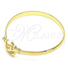 Aro Individual 07.192.0039.04 Oro Laminado, Diseño de Delfín, con Blanca Micro Pave and Blanca Zirconia Cubica, Pulido, Tono Dorado (05 MM Thickness, Size 4 (2.25 Diameter))