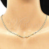 Gargantilla Basica 04.213.0242.24 Oro Laminado, Diseño de Mariner, Diamantado, Tono Dorado (03 MM Thickness, 24 Inches Length)