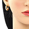Arete Dormilona 02.163.0155.20 Oro Laminado, Diseño de Hueco, Pulido, Tono Dorado