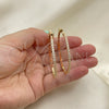 Argolla Huggie 02.156.0567.1.50 Oro Laminado, con Granate and Blanca Zirconia Cubica, Pulido, Tono Dorado