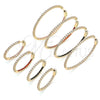 Argolla Huggie 02.156.0567.1.50 Oro Laminado, con Granate and Blanca Zirconia Cubica, Pulido, Tono Dorado