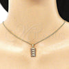 Juego de Arete y Dije de Adulto 10.210.0113.5 Oro Laminado, Diseño de Elefante, con Granate Micro Pave, Pulido, Tono Dorado
