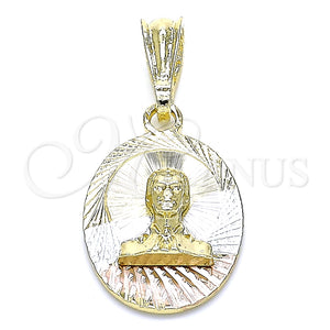 Dije Religioso 05.351.0195 Oro Laminado, Diamantado, Tres Tonos