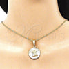 Dije Religioso 05.351.0197 Oro Laminado, Diamantado, Tres Tonos