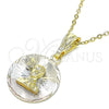 Dije Religioso 05.351.0197 Oro Laminado, Diamantado, Tres Tonos