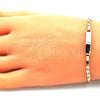 Pulsera con Placa 03.63.2219.06 Oro Laminado, Pulido, Tono Dorado (0.80 Gauge, 03 MM Thickness, 6 Inches Length)