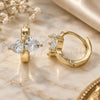 Argolla Huggie 02.210.0548.12 Oro Laminado, Diseño de Corazón, con Zirconia Cubica Blanca, Pulido, Tono Dorado