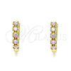 Argolla Huggie 02.210.0550.3.15 Oro Laminado, con Rosado Zirconia Cubica, Pulido, Tono Dorado