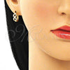 Argolla Huggie 02.210.0551.15 Oro Laminado, Diseño de Infinito, con Blanca Micro Pave, Pulido, Tono Dorado