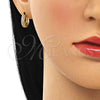 Argolla Huggie 02.210.0557.2.12 Oro Laminado, con Amatista Zirconia Cubica, Pulido, Tono Dorado