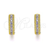 Argolla Huggie 02.210.0557.2.12 Oro Laminado, con Amatista Zirconia Cubica, Pulido, Tono Dorado