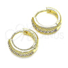 Argolla Huggie 02.210.0557.2.12 Oro Laminado, con Amatista Zirconia Cubica, Pulido, Tono Dorado