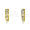 Argolla Huggie 02.210.0557.3.12 Oro Laminado, con Rosado Zirconia Cubica, Pulido, Tono Dorado