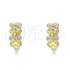 Argolla Huggie 02.210.0559.3.12 Oro Laminado, con Multicolor Zirconia Cubica, Pulido, Tono Dorado