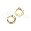 Argolla Huggie 02.210.0566.10 Oro Laminado, Pulido, Tono Dorado